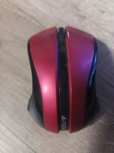 Лот: 21512791. Фото: 1. Мышь A4Tech беспроводная красная... Клавиатуры и мыши