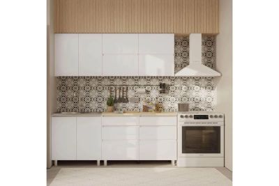 Лот: 25704842. Фото: 1. Кухня ЛОФТ ЛАЙТ 2 м Цвет: Белый... Кухонные гарнитуры