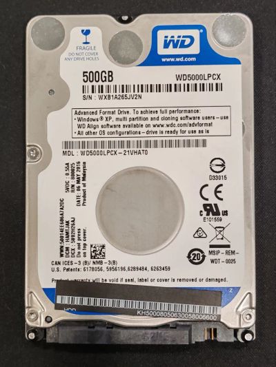 Лот: 25888793. Фото: 1. Жесткий диск HDD Western Digital... Жёсткие диски (HDD)