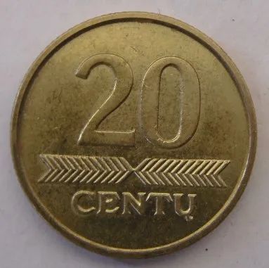 Лот: 20756577. Фото: 1. 20 центов Литвы 2007 года. Европа