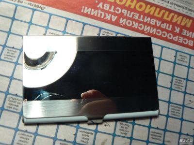 Лот: 9537565. Фото: 1. Визитница из полированной нержавейки... Бумажники, кошельки, портмоне