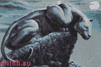Лот: 1959448. Фото: 1. Набор для вышивки "Черная пантера... Вышивание