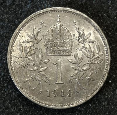 Лот: 23274468. Фото: 1. 1 крона 1913 года. Австрия. Франц... Европа