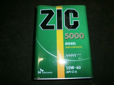 Лот: 6713968. Фото: 1. ZIC 5000 10w40 для дизелей 4. Масла, жидкости