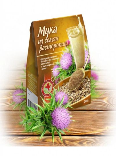 Лот: 12963461. Фото: 1. Мука из семян расторопши, 200... Диетическое питание