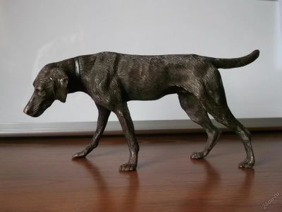 Лот: 5540563. Фото: 1. Статуэтка собака (металл, литьё... Скульптуры
