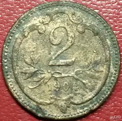 Лот: 9298521. Фото: 1. Австрия 2 геллера 1904 год. Европа