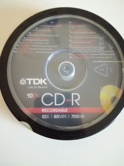 Лот: 15888613. Фото: 1. CD-диск 700Mb 52x 10 cake box. CD, DVD, BluRay