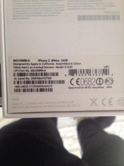 Лот: 5499108. Фото: 1. iPhone 5 белый 16гб. Смартфоны