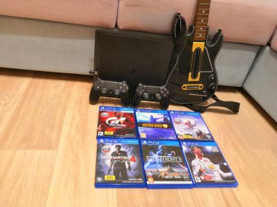 Лот: 12776887. Фото: 1. Sony PlayStation 4 Slim 500 Гб... Аксессуары для игровых приставок, консолей, геймпады