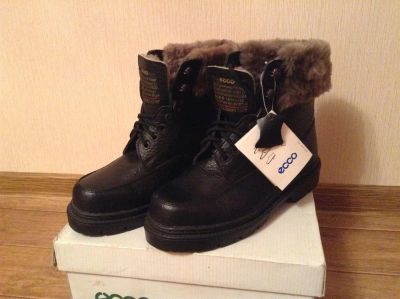 Лот: 3474092. Фото: 1. Кожаные зимние сапоги "Ecco... Сапоги