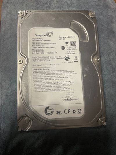 Лот: 25058100. Фото: 1. Жесткий диск 250ГБ. Жёсткие диски (HDD)