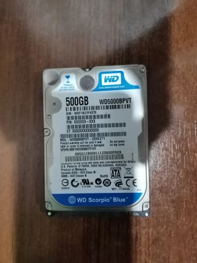 Лот: 21448913. Фото: 1. Жесткий диск 500 гб. Жёсткие диски (HDD)
