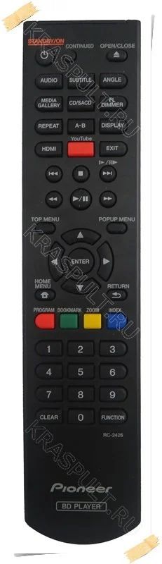 Лот: 15905821. Фото: 1. Пульт PIONEER RC-2426, BDP-160. Пульты ДУ