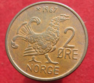 Лот: 15327189. Фото: 1. Норвегия 2 эре, 1967г. Остальные страны