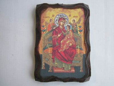 Лот: 24421276. Фото: 1. Икона на деревянной доске. Размер... Другое (предметы интерьера)