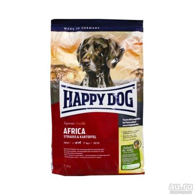Лот: 10400221. Фото: 1. корм Happy Dog Africa Для Аллергичных... Корма