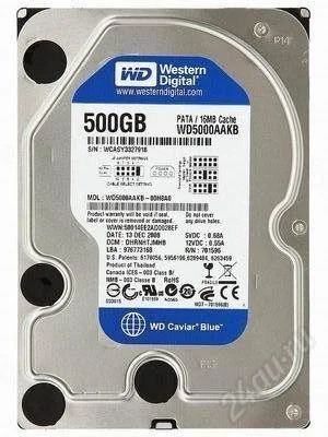 Лот: 961513. Фото: 1. Жесткий диск IDE WD5000AAKB 500Gb. Жёсткие диски (HDD)