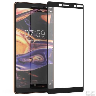 Лот: 13436634. Фото: 1. Защитное стекло Nokia 7.1 Plus... Защитные стёкла, защитные плёнки