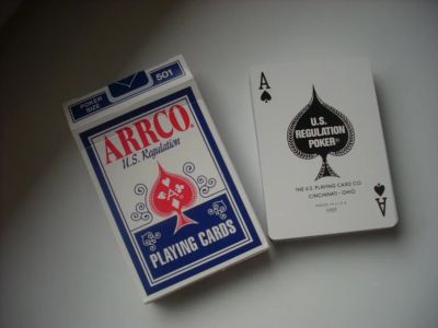 Лот: 5624603. Фото: 1. Игральные карты Arrco blue ohio... Настольные игры, карты