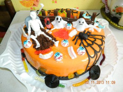 Лот: 6055707. Фото: 1. ТОРТ НА Halloween. Торты, пирожные