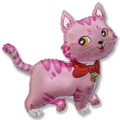 Лот: 6755583. Фото: 1. Кошка розовая! Котенок / кошечка... Воздушные шары