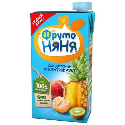 Лот: 23715391. Фото: 1. ФрутоНяня сок мультифрукт 500мл. Лекарства