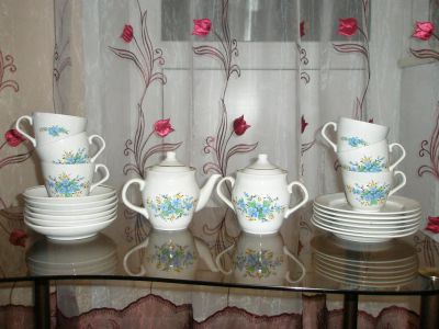 Лот: 5085621. Фото: 1. Сервиз чайный, 20 предметов (СССР... Кружки, стаканы, бокалы
