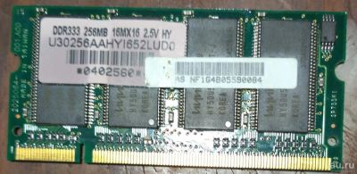 Лот: 8032471. Фото: 1. Память для ноутбука DDR1 256 Мб. Оперативная память