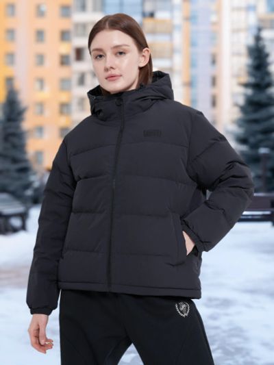 Лот: 24347614. Фото: 1. Пуховик женский Erke, Черный. Другое (спортивная одежда)