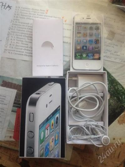 Лот: 1900725. Фото: 1. Apple Iphone 4 white оригинал. Смартфоны