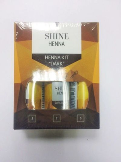 Лот: 12128549. Фото: 1. Хна для бровей Shine набор "Тёмные... Материалы