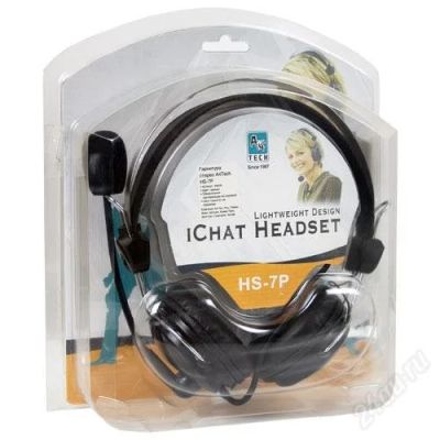 Лот: 1666933. Фото: 1. Cтерео гарнитура A4Tech HS-7P... Акустические системы