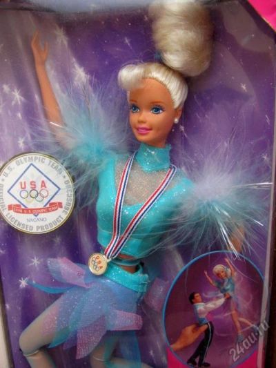 Лот: 5832624. Фото: 1. Кукла Barbie Olympic skater 1997г... Куклы и аксессуары