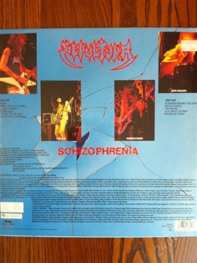 Лот: 876583. Фото: 1. SEPULTURA "SCHIZOPHRENIA" LP ROADRACER... Аудиозаписи