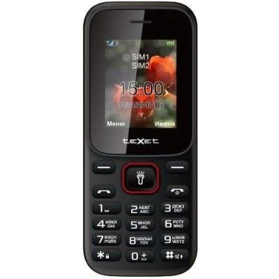 Лот: 11349338. Фото: 1. Сотовый Texet TM-128 BlackRed... Кнопочные мобильные телефоны