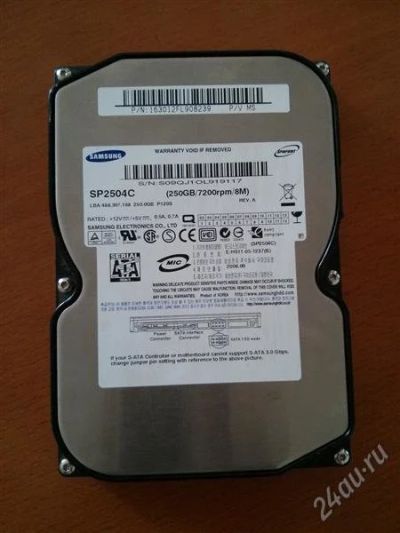 Лот: 3131561. Фото: 1. Жесткий диск HDD Samsung SP2504C... Жёсткие диски (HDD)