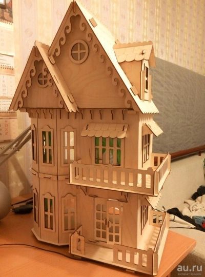 Лот: 13329404. Фото: 1. Чудо-дом (кукольный дом, деревянный... Конструкторы