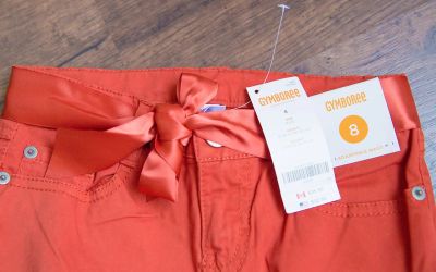 Лот: 10384395. Фото: 1. Новые брюки оранжевые с атласным... Брюки, шорты, джинсы