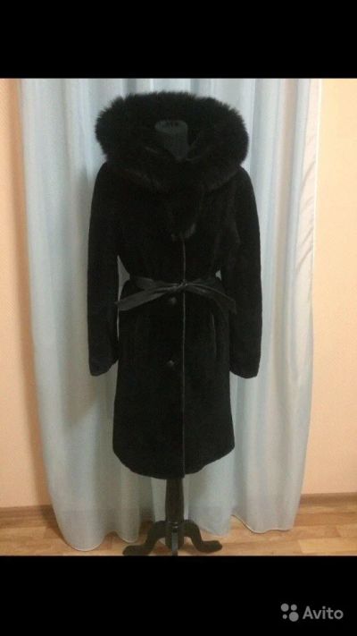 Лот: 9368365. Фото: 1. Шуба мутон чёрная. Верхняя одежда