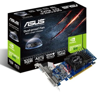 Лот: 7449236. Фото: 1. видеокарта ASUS GeForce GT 610... Видеокарты