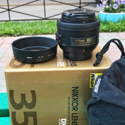 Лот: 10046305. Фото: 1. Nikon dx af-s Nikkor 35mm 1.8G... Объективы