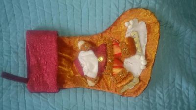Лот: 6352832. Фото: 1. Дед мороз на коньках (мешок под... Другое (игрушки)
