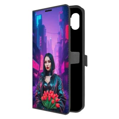Лот: 25135133. Фото: 1. Чехол Krutoff Eco Book "Киберпанк... Чехлы, бамперы