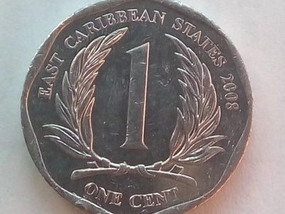 Лот: 16275555. Фото: 1. Монета Карибских островов, 1 цент. Америка