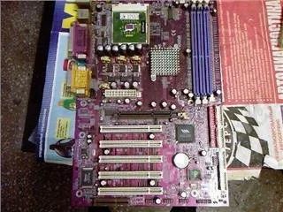 Лот: 515913. Фото: 1. Мат.плата V400DB + Athlon1700... Материнские платы