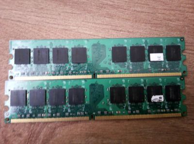 Лот: 12617345. Фото: 1. Оперативная память/ddr 2/2*1gb... Оперативная память