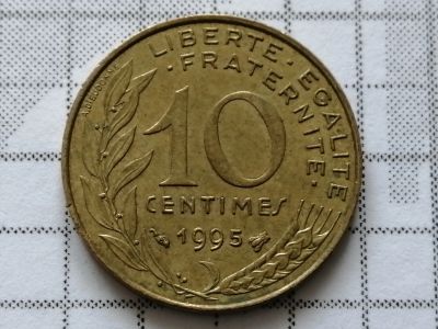 Лот: 15555638. Фото: 1. Франция 10сантимов 1995 год (лот... Россия после 1991 года