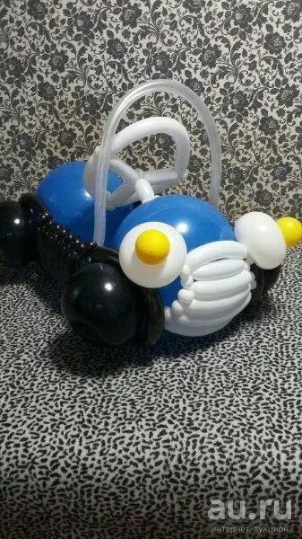 Лот: 13531212. Фото: 1. Фигура из шаров -Машина на панч-болле. Воздушные шары
