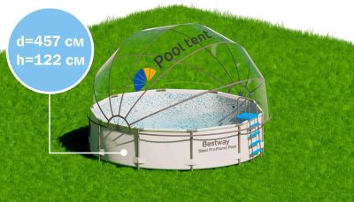 Лот: 22366421. Фото: 1. Круглый купольный тент Pool Tent... Бассейны, аксессуары и комплектующие